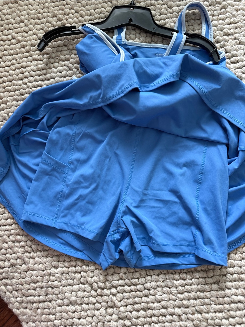 Blue Cutout Sportdress with White Trim - Picture 9 of 9